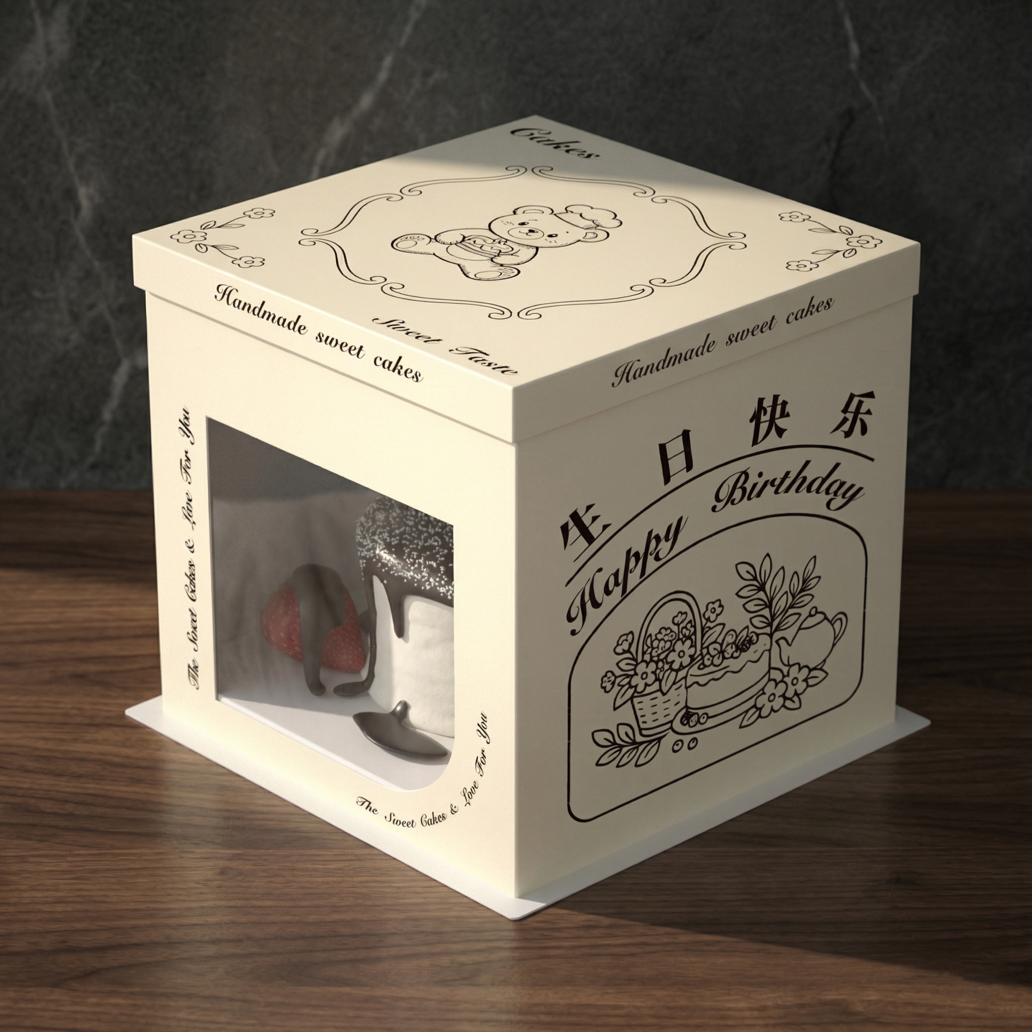 蛋糕盒1x5